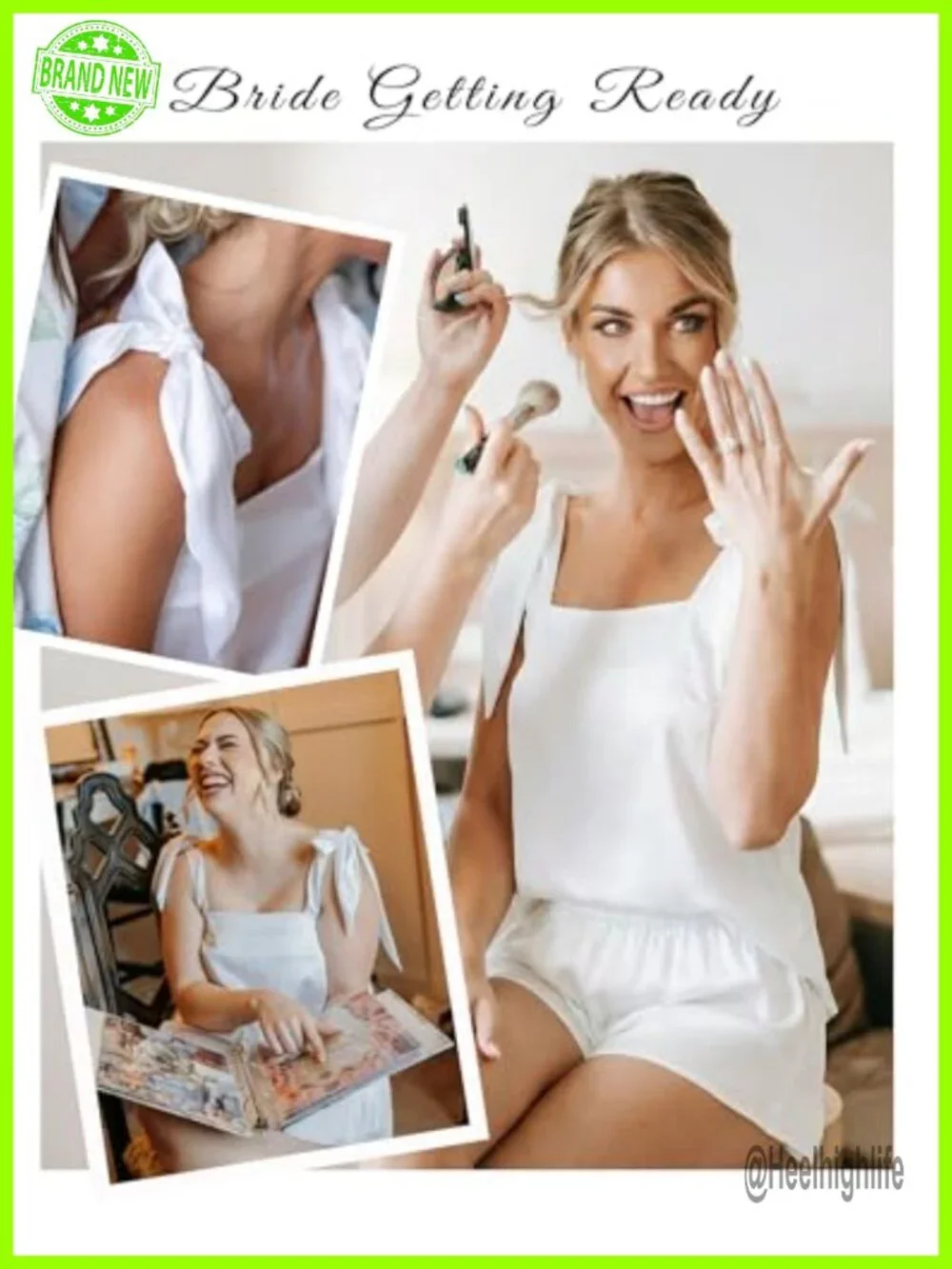 Silk Pajama Set Satin Bow Tie Knot Tank Top & Shorts 2 Piece Sleepwear